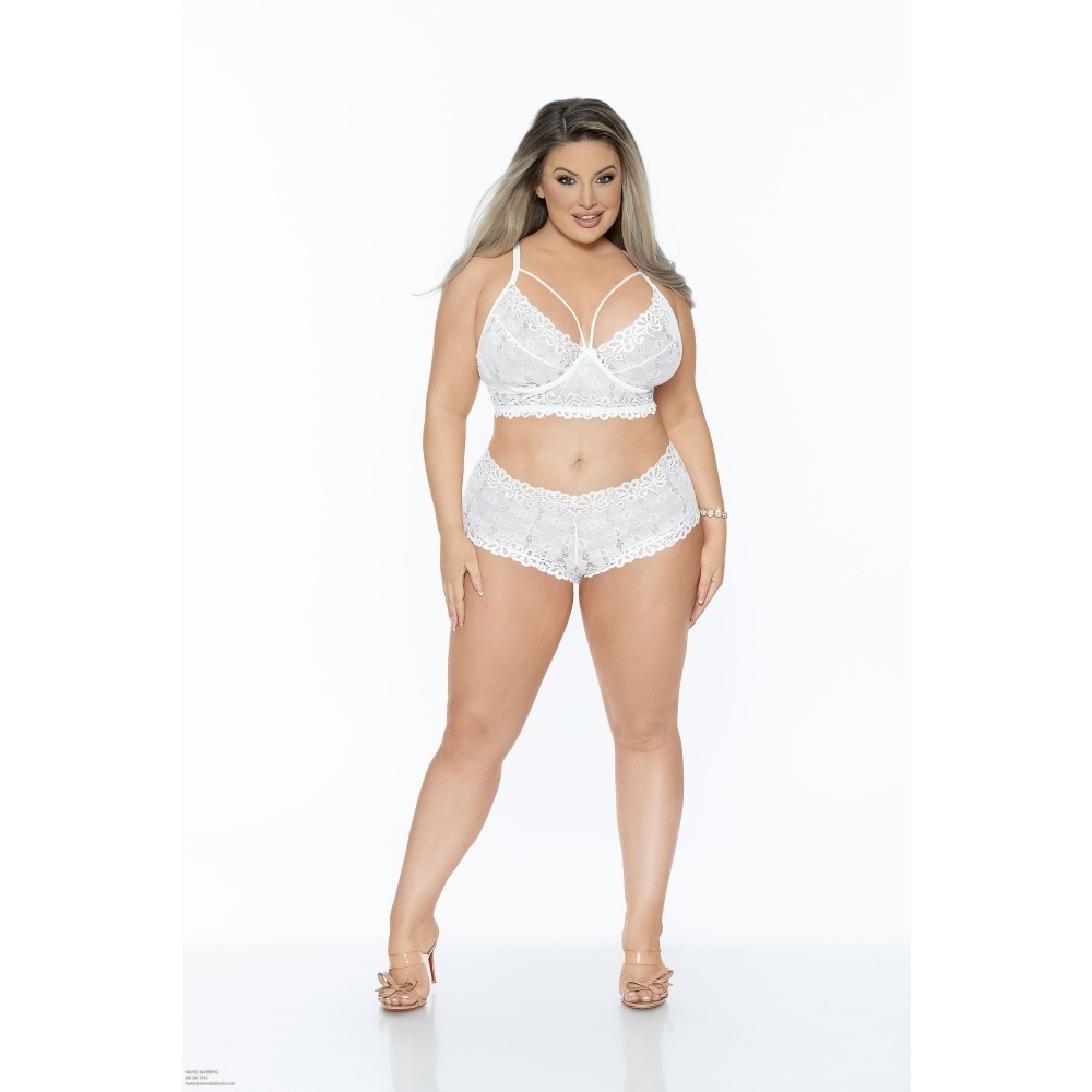 QUEEN MIX & MATCH SATIN BRA - WHITE